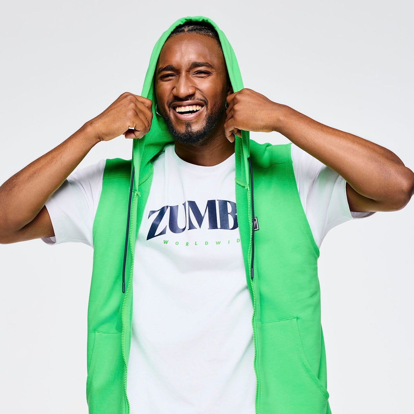 Zumba Out Loud Men's Sleeveless Zip Up Hoodie