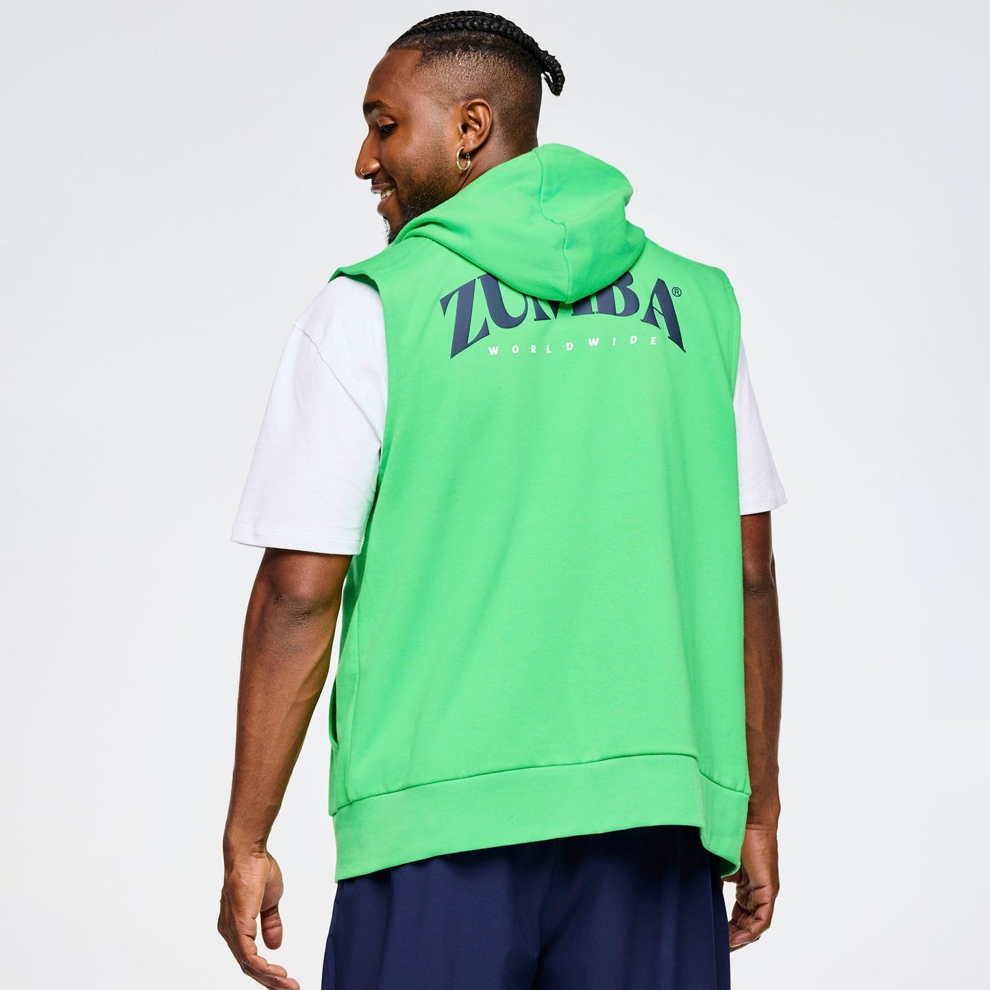 Zumba Out Loud Men's Sleeveless Zip Up Hoodie