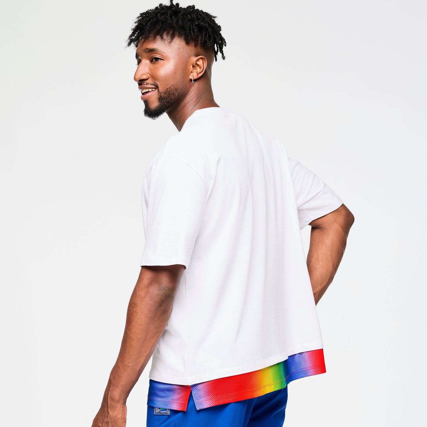 Zumba Men's Crew Neck Tee With Double Layered Hem