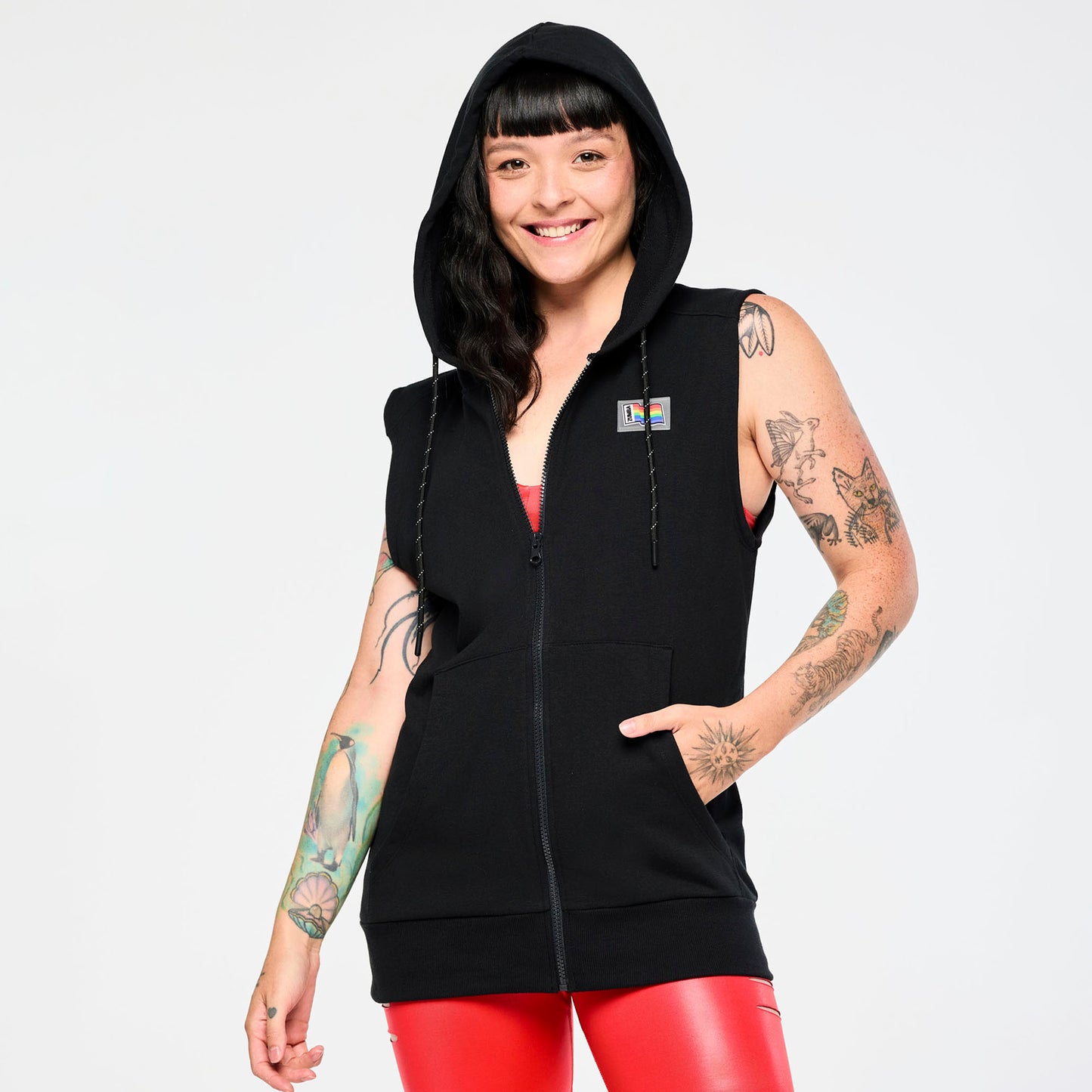 Zumba Men's Sleeveless Zip Up Hoodie