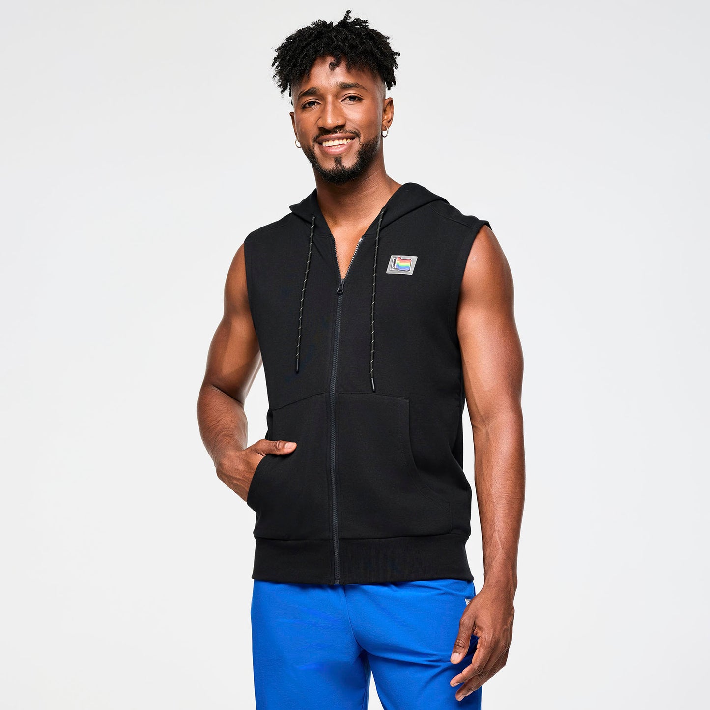 Zumba Men's Sleeveless Zip Up Hoodie