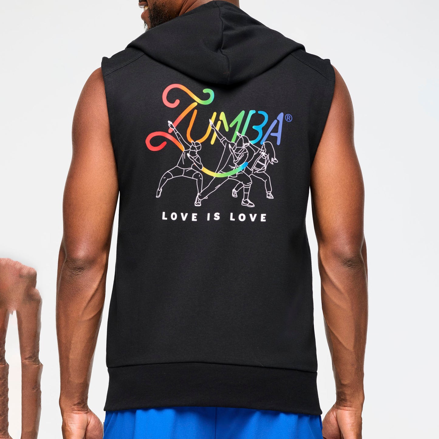 Zumba Men's Sleeveless Zip Up Hoodie