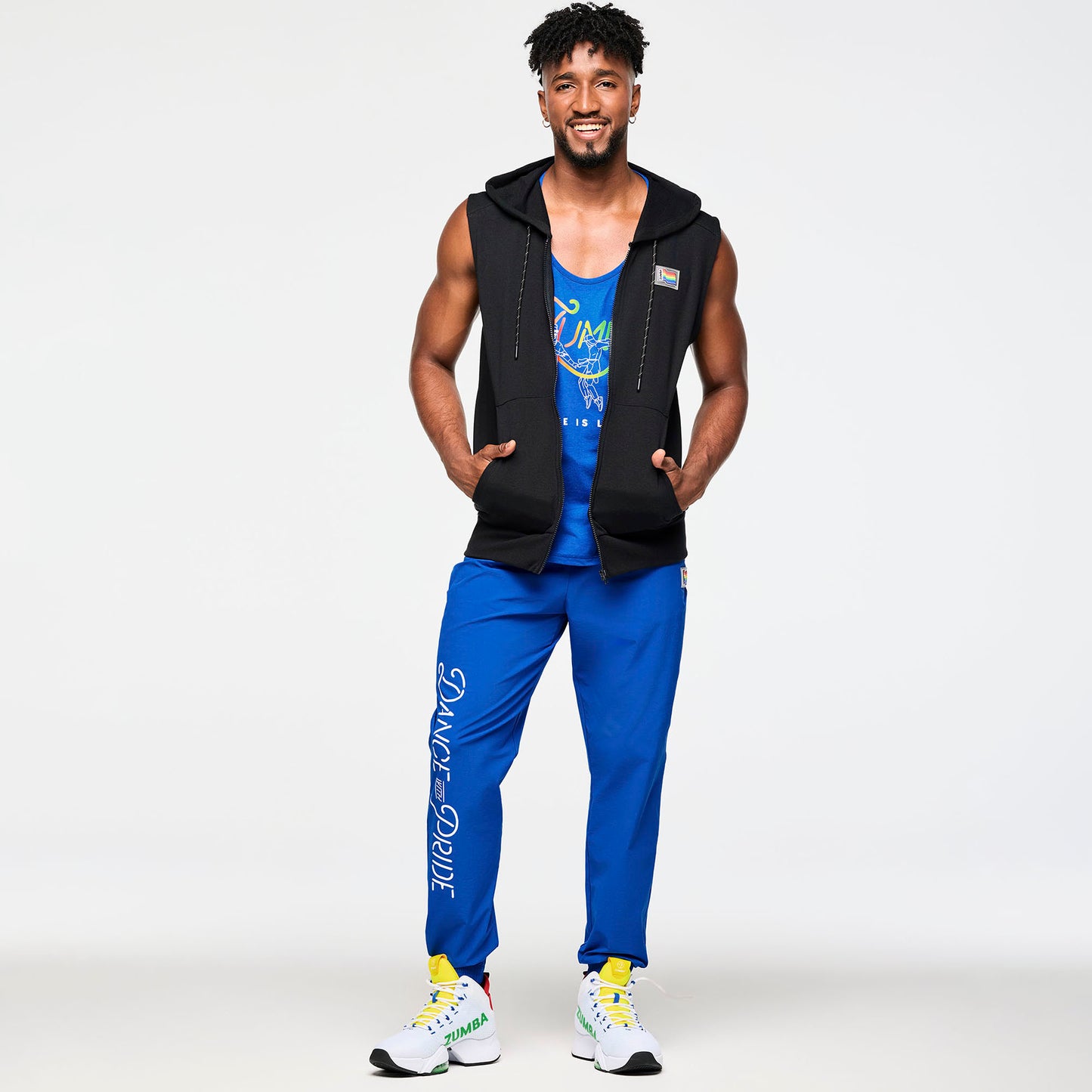 Zumba Men's Sleeveless Zip Up Hoodie