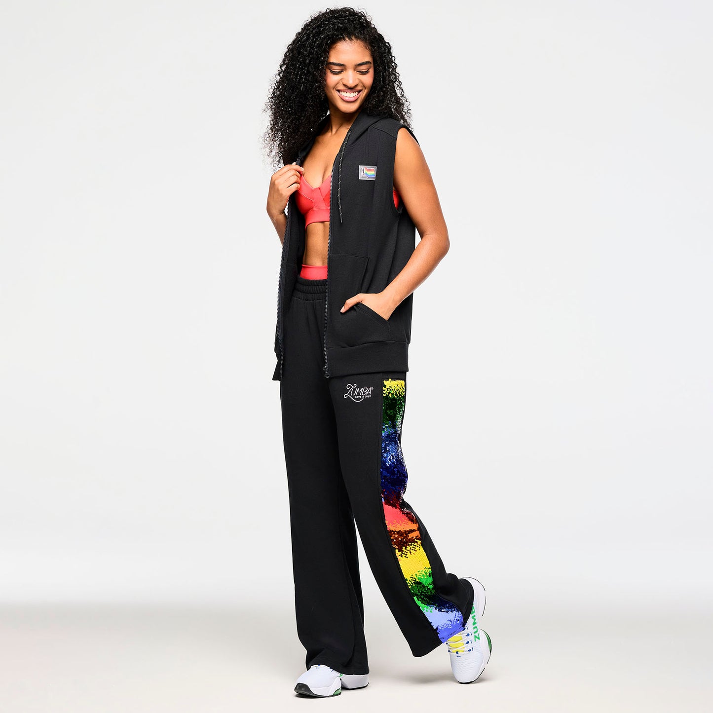Zumba Men's Sleeveless Zip Up Hoodie