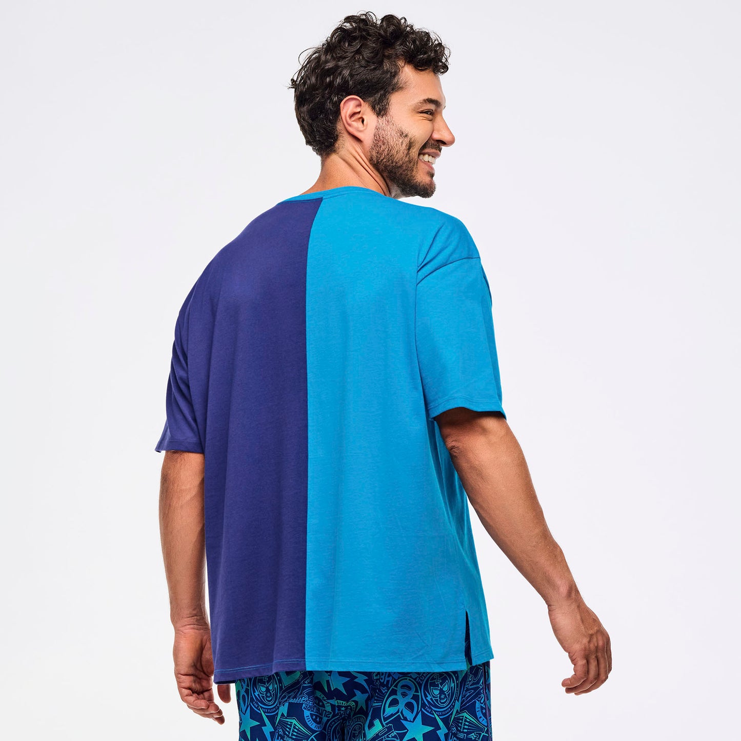 Zumba Libre Men's Oversized Two-Tone Crew Neck Tee