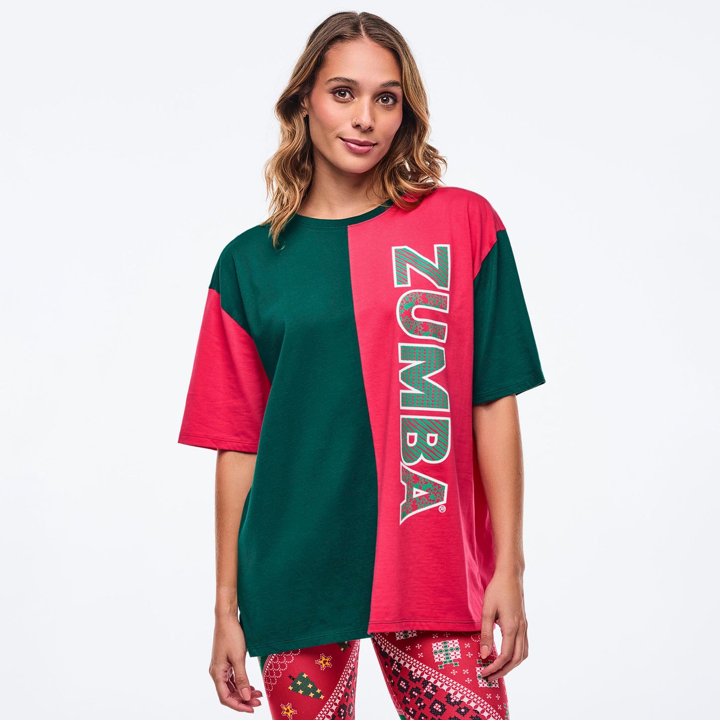 Zumba Holiday Men's Oversized Crew Neck Tee Z2T000109