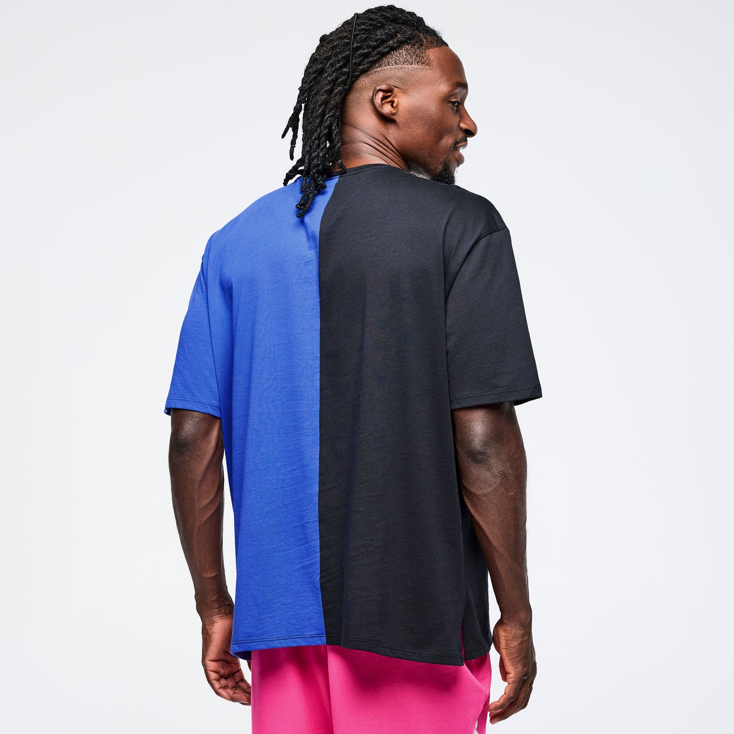 Eastern Flavor Men's Oversized Two-Tone Crew Neck Tee Z2T000111