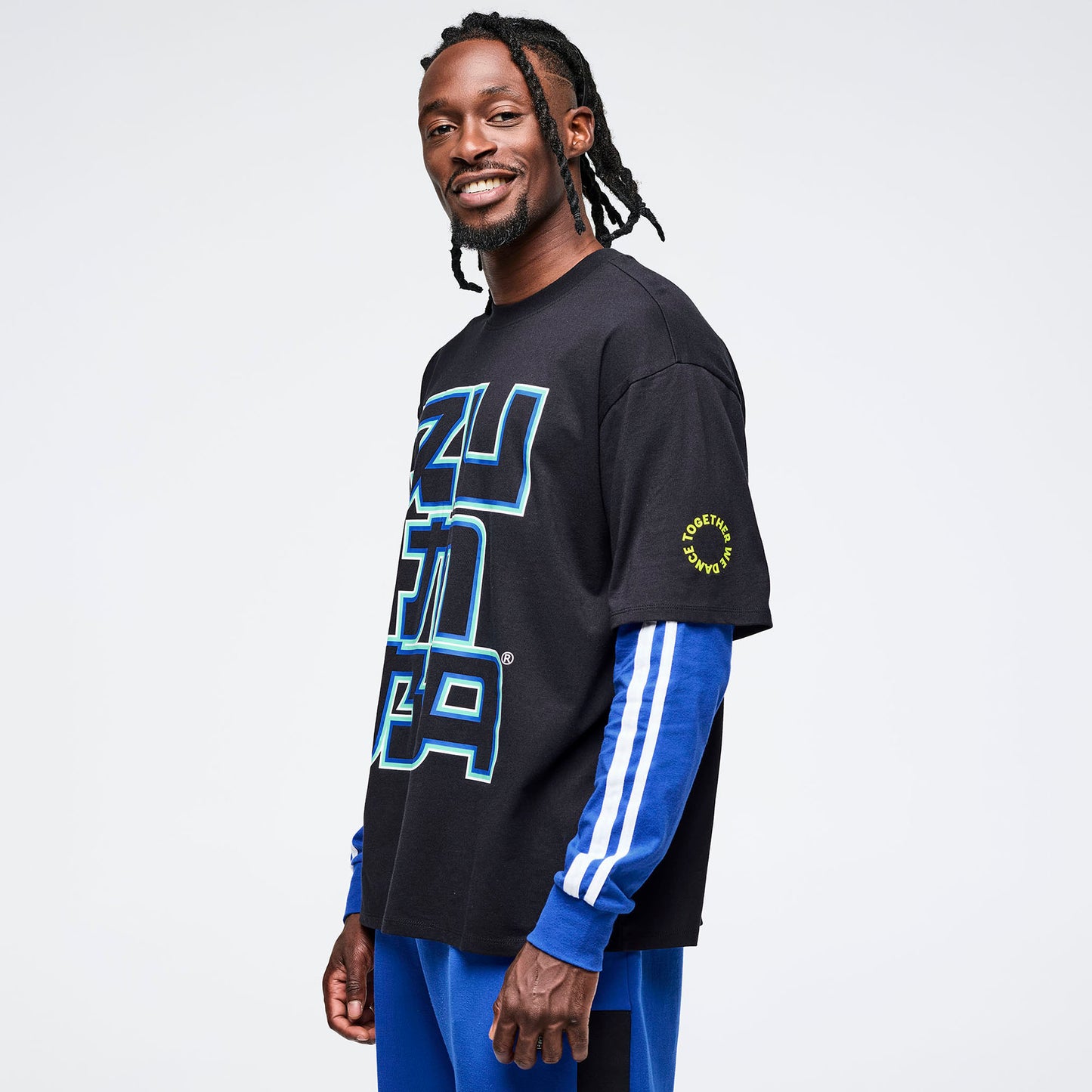 Eastern Flavor Men's Oversized Crew Neck Tee - Bold Black Z2T000117