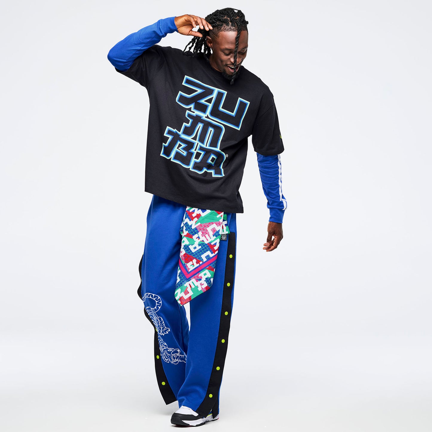 Eastern Flavor Men's Oversized Crew Neck Tee - Bold Black Z2T000117