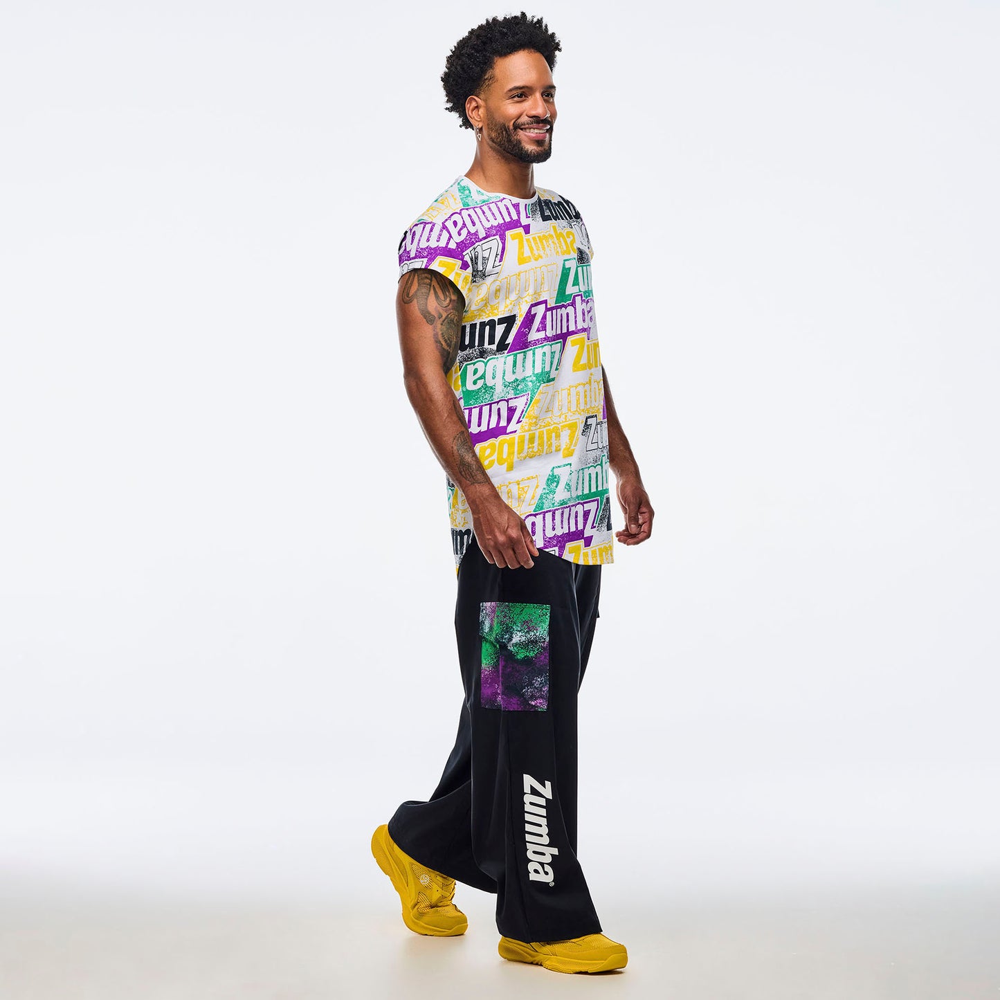 Apres Zumba Men's Crew Neck Round Hem Tee