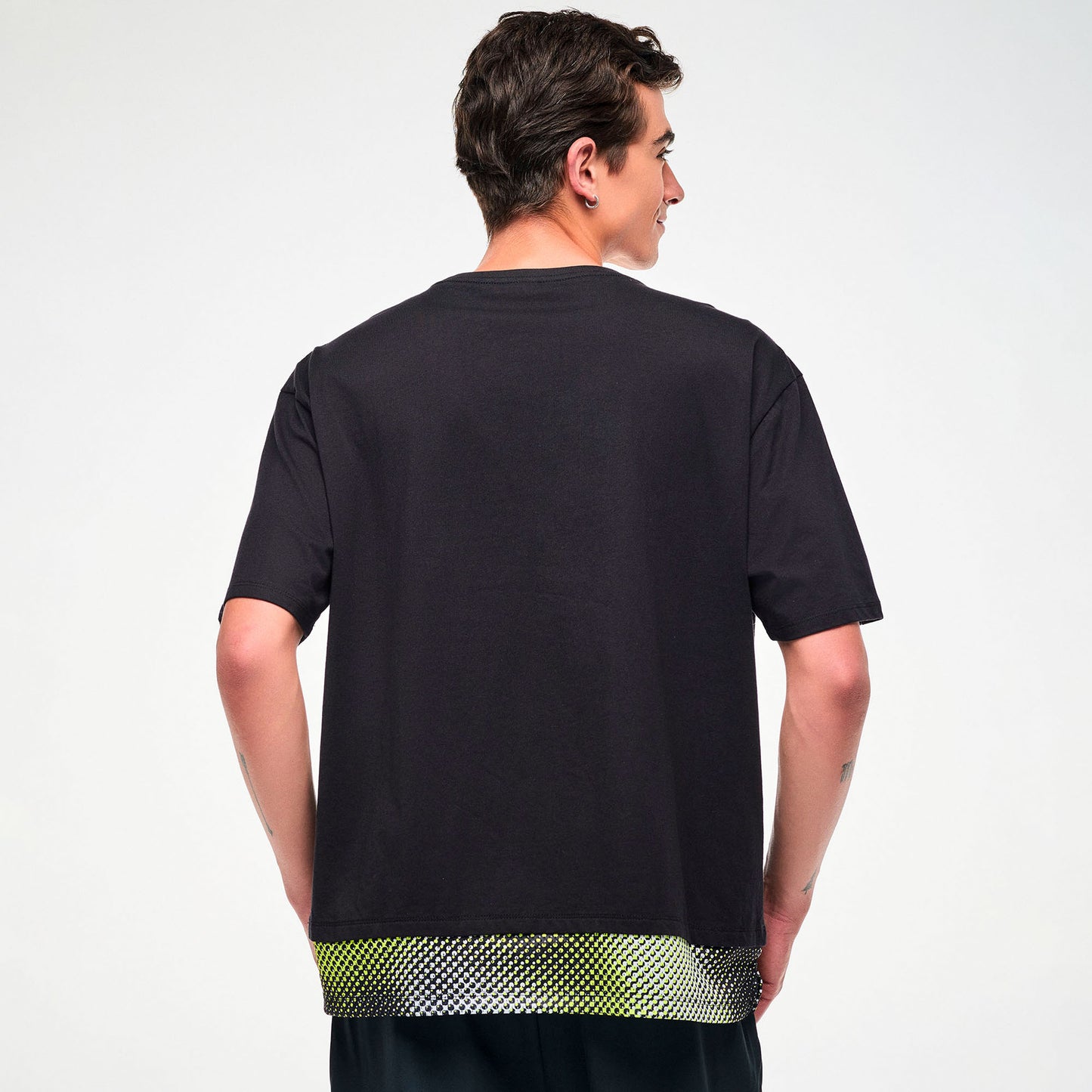 Electric Feel Men's Tee With Double Layered Hem