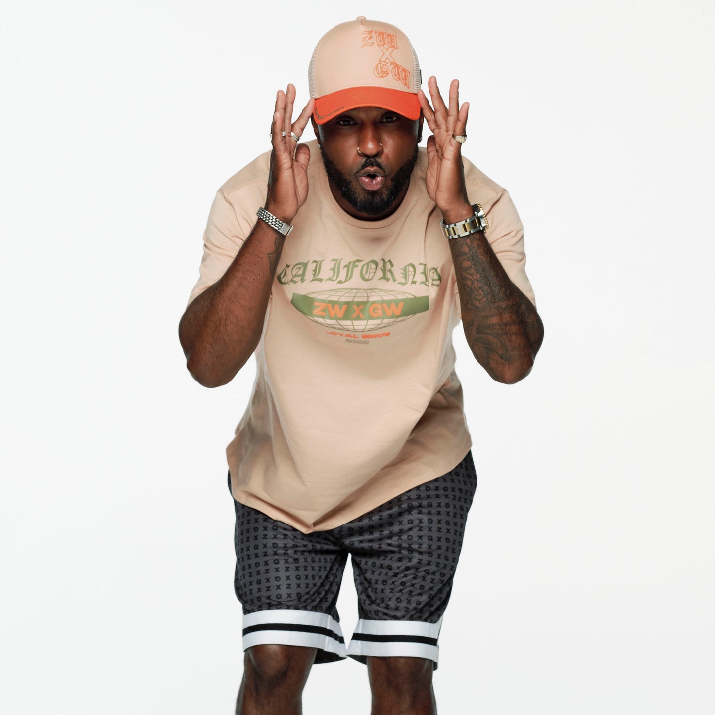 ZW X GW Adjustable Snapback Cap - Wood Dancefloor