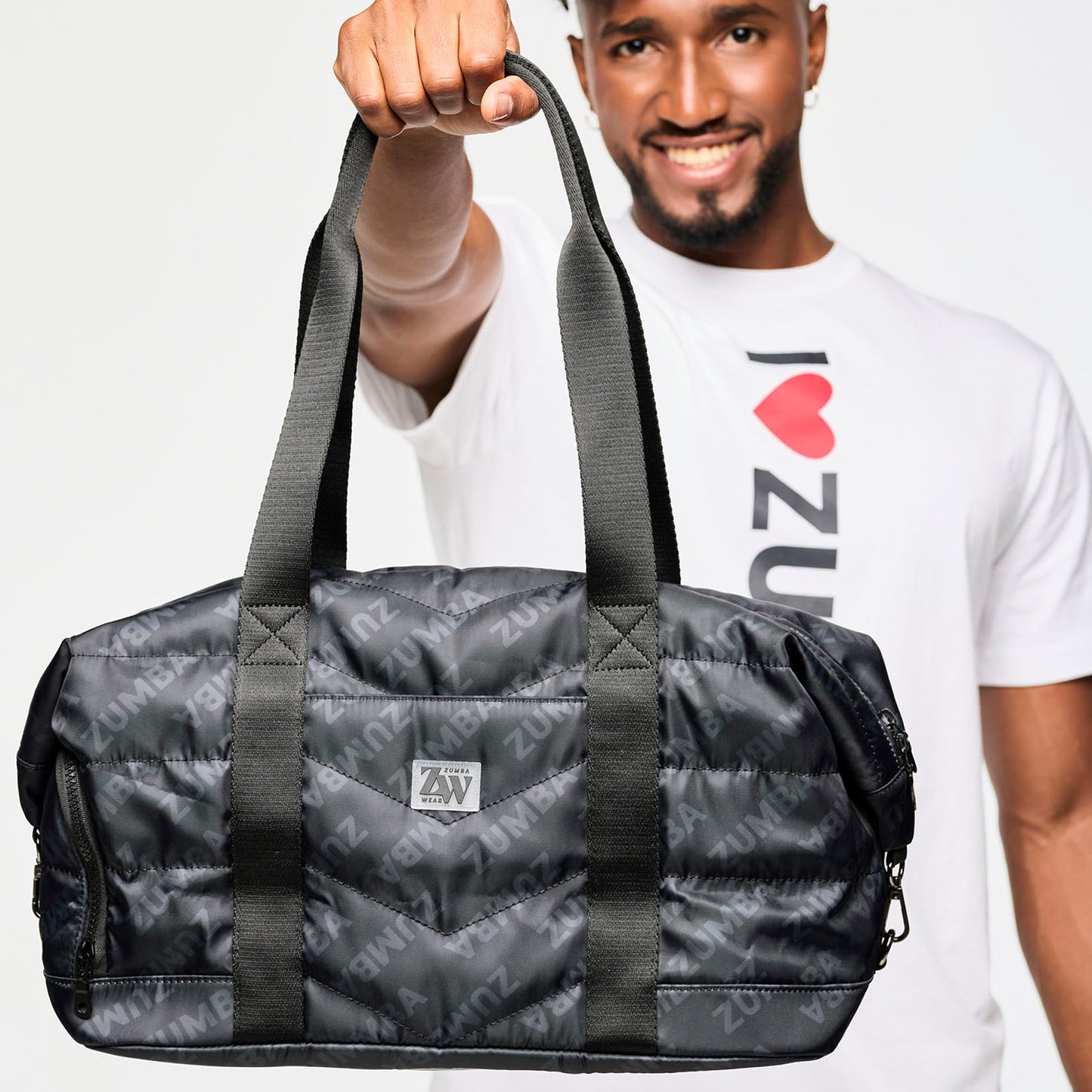 Zumba Core Quilted Duffle Bag_Bold Black