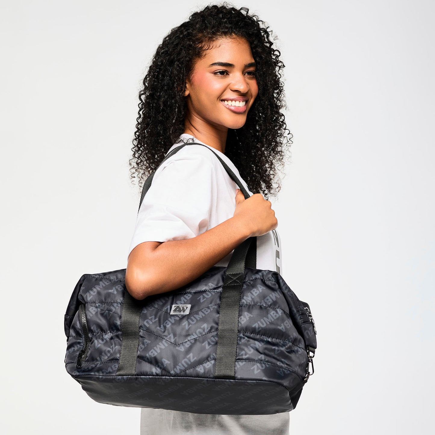 Zumba Core Quilted Duffle Bag_Bold Black