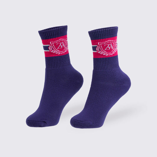 Class of 2001 Plush Half Crew Sock - Soft Navy Z3A000281