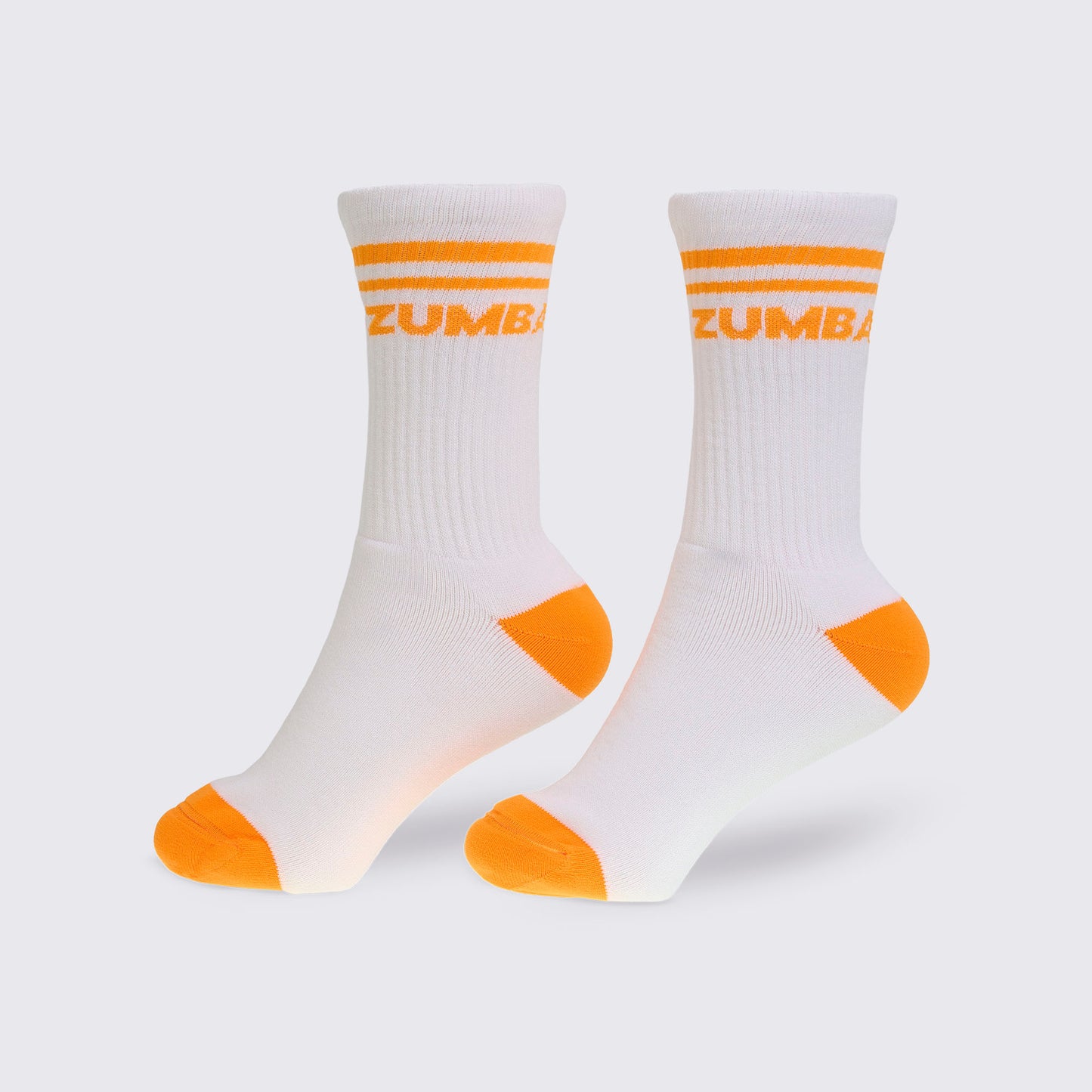 Electric Feel Plush High Socks - White/Orange