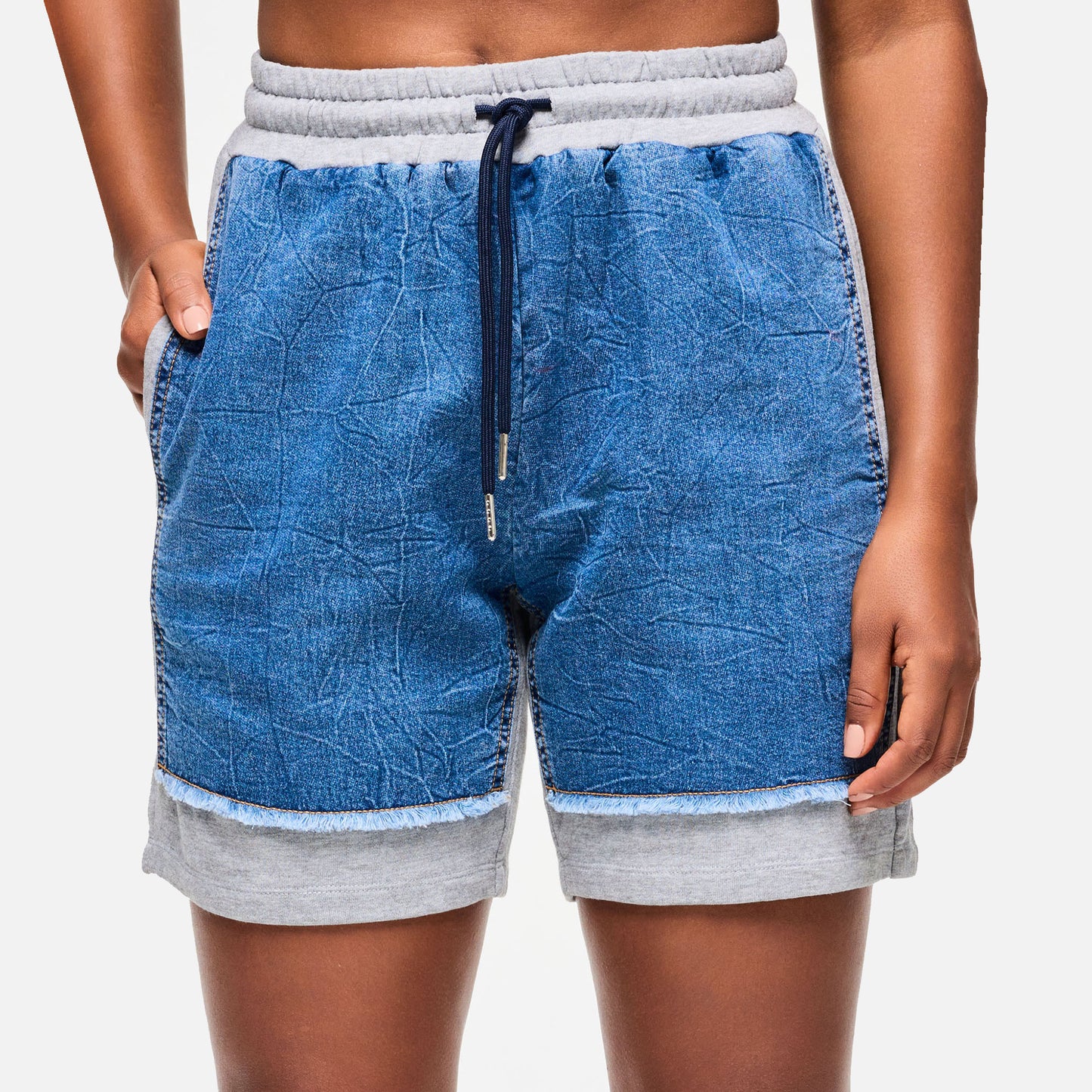 Blue Jean Denim Shorts - Denim