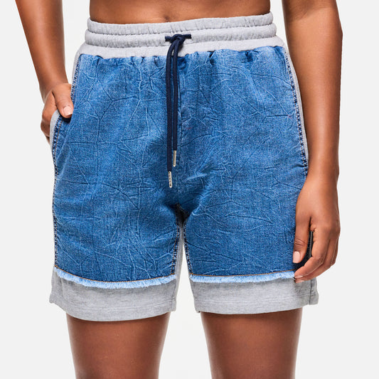 Blue Jean Denim Shorts - Denim