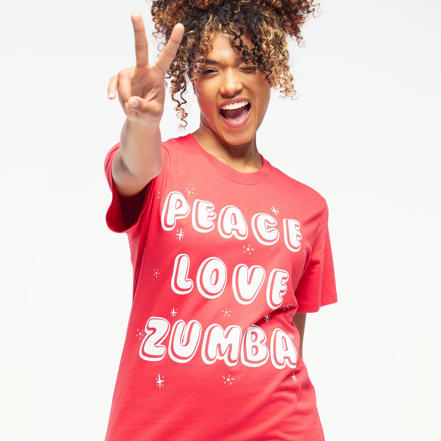 Zumba Holiday Crew Neck Tee - Red