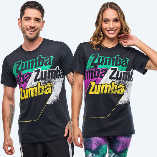Apres Zumba Unisex Crew Neck Tee - Bold Black
