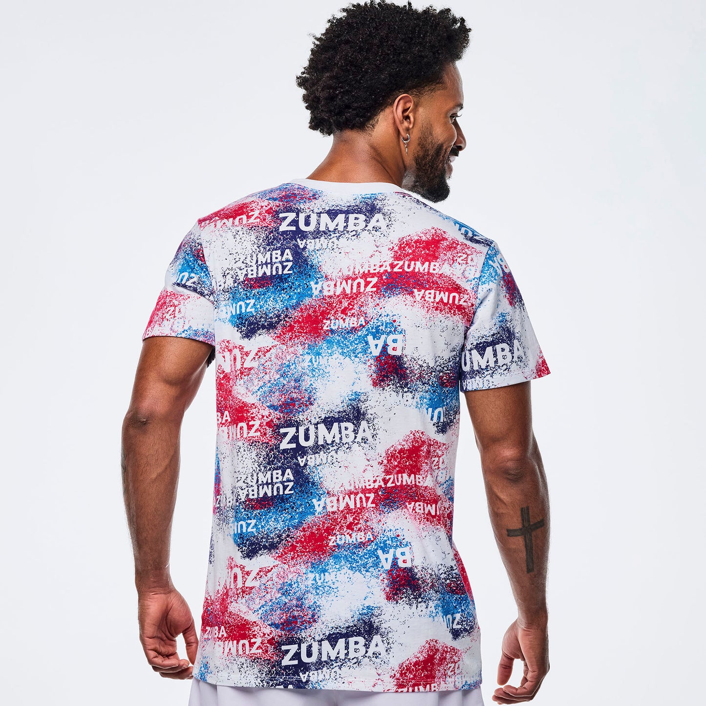 Apres Zumba Unisex Crew Neck Tee - Blue/White