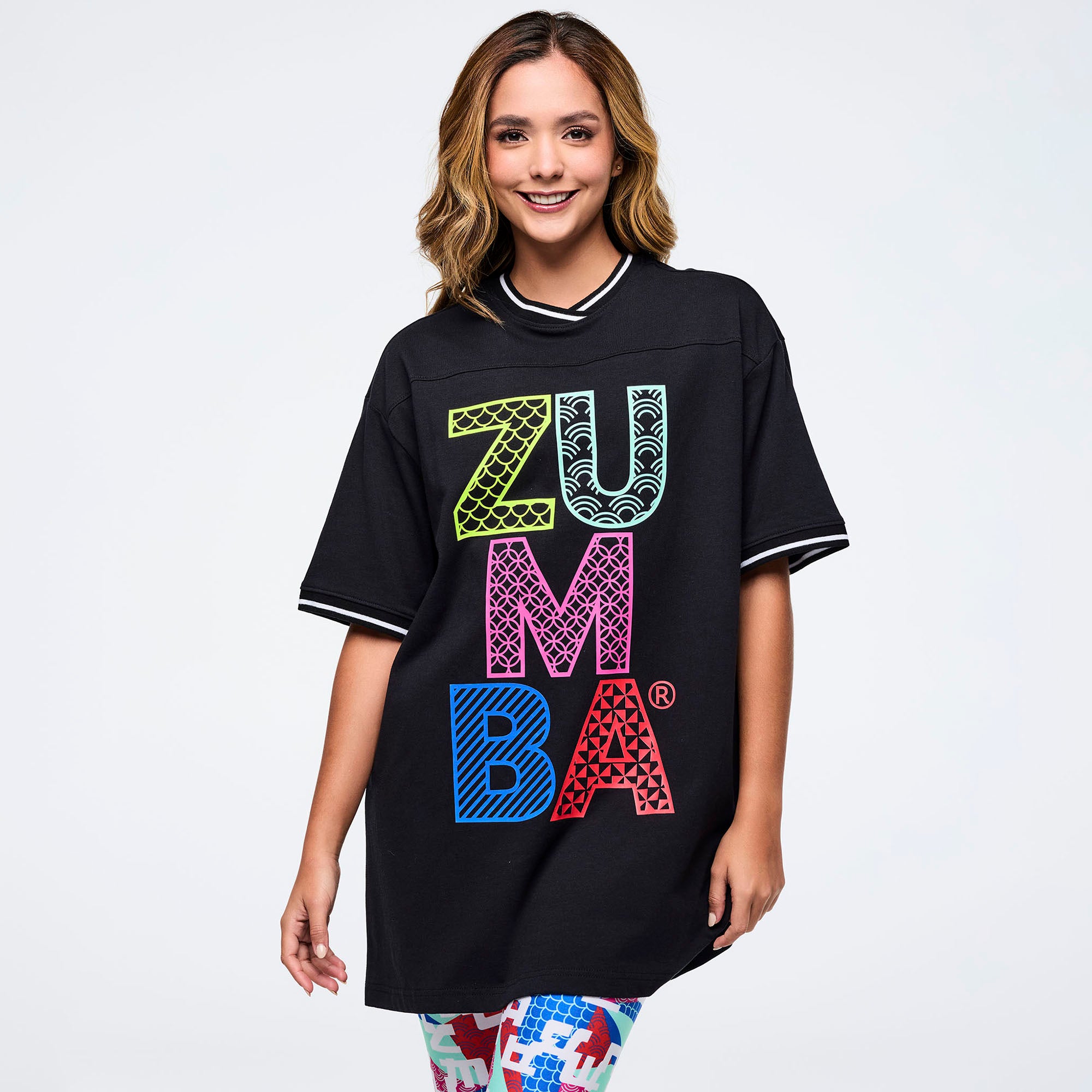 Eastern Flavor Extra Long Oversized Tee Z3T000354 – Zumba Wear