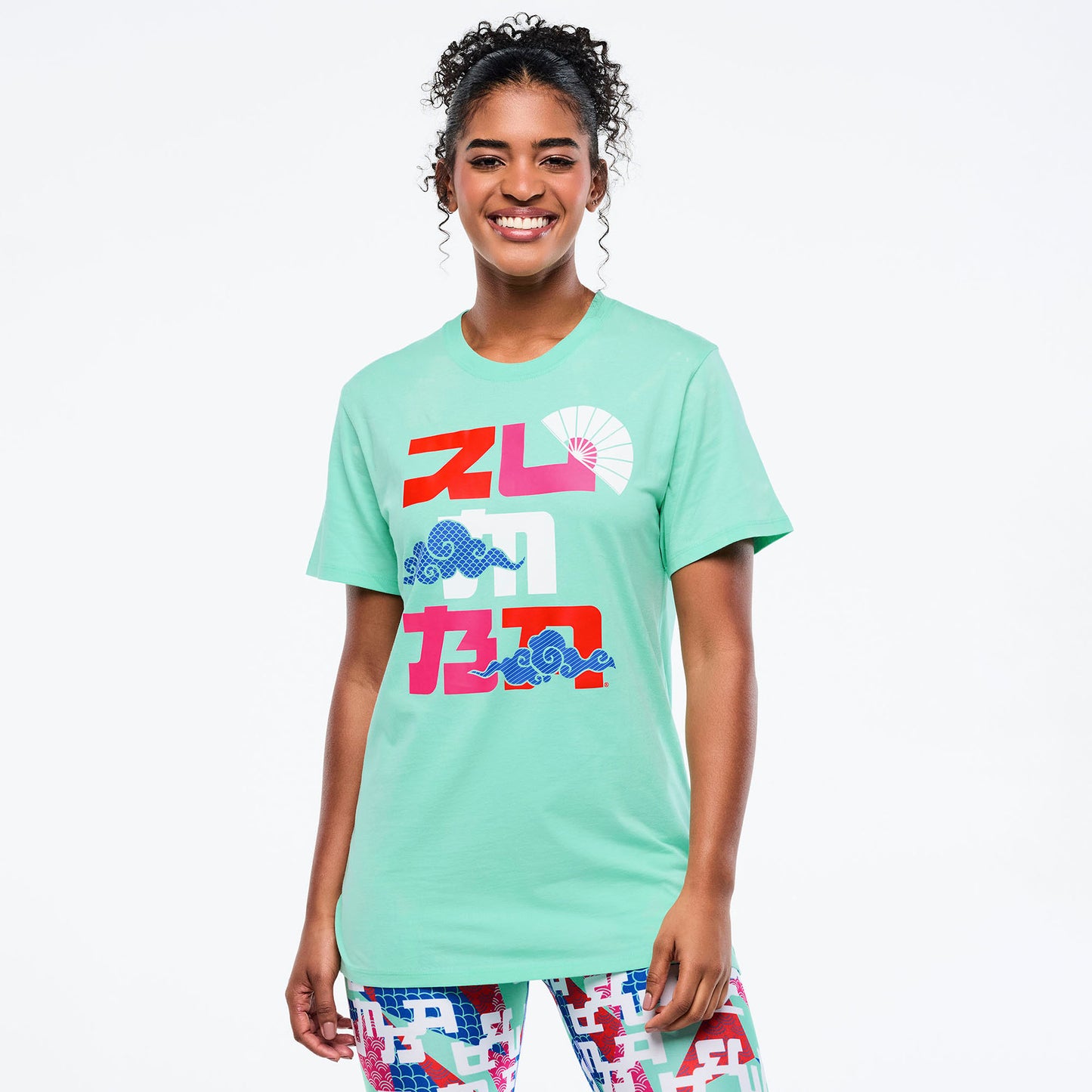 Eastern Flavor Crew Neck Tee - Light Green Z3T000358