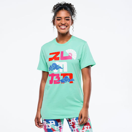 Eastern Flavor Crew Neck Tee - Light Green Z3T000358