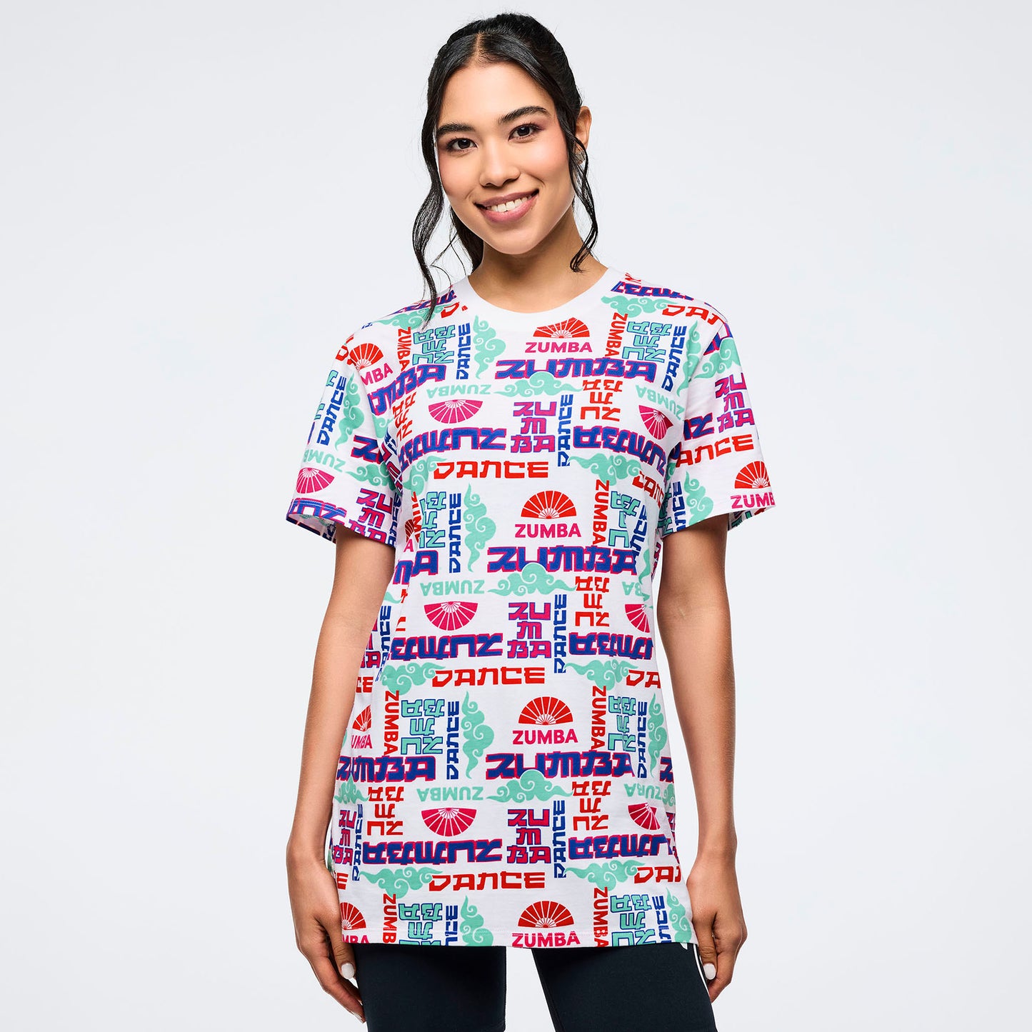 Eastern Flavor Crew Neck Tee - White/Blue Z3T000359