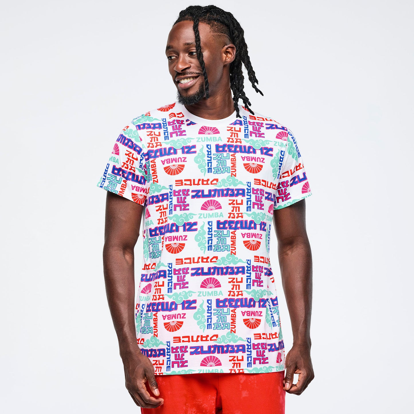 Eastern Flavor Crew Neck Tee - White/Blue Z3T000359