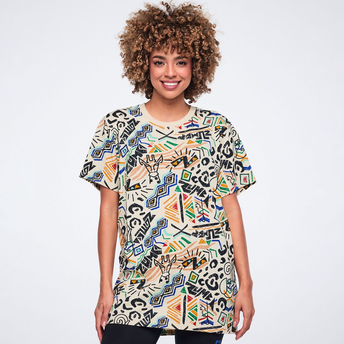 Wildbeat Unisex Crew Neck Tee - Tan/Black Z3T000378