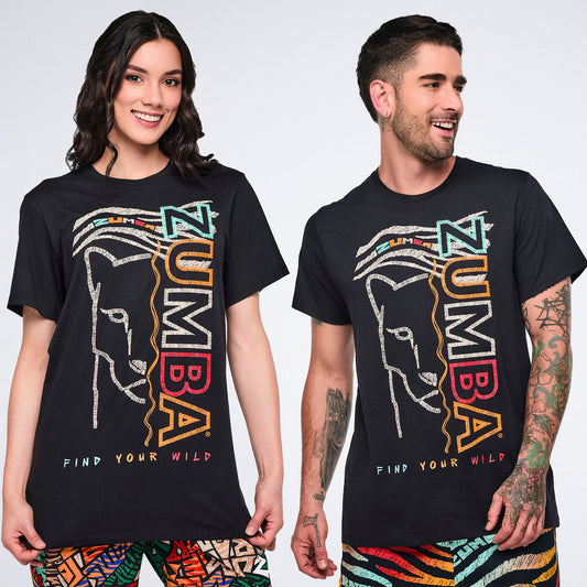 Wildbeat Unisex Crew Neck Tee - Bold Black Z3T000379