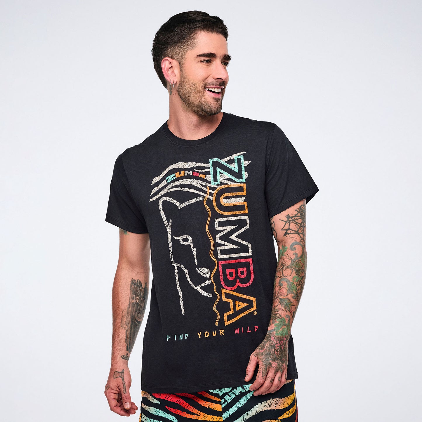 Wildbeat Unisex Crew Neck Tee - Bold Black Z3T000379