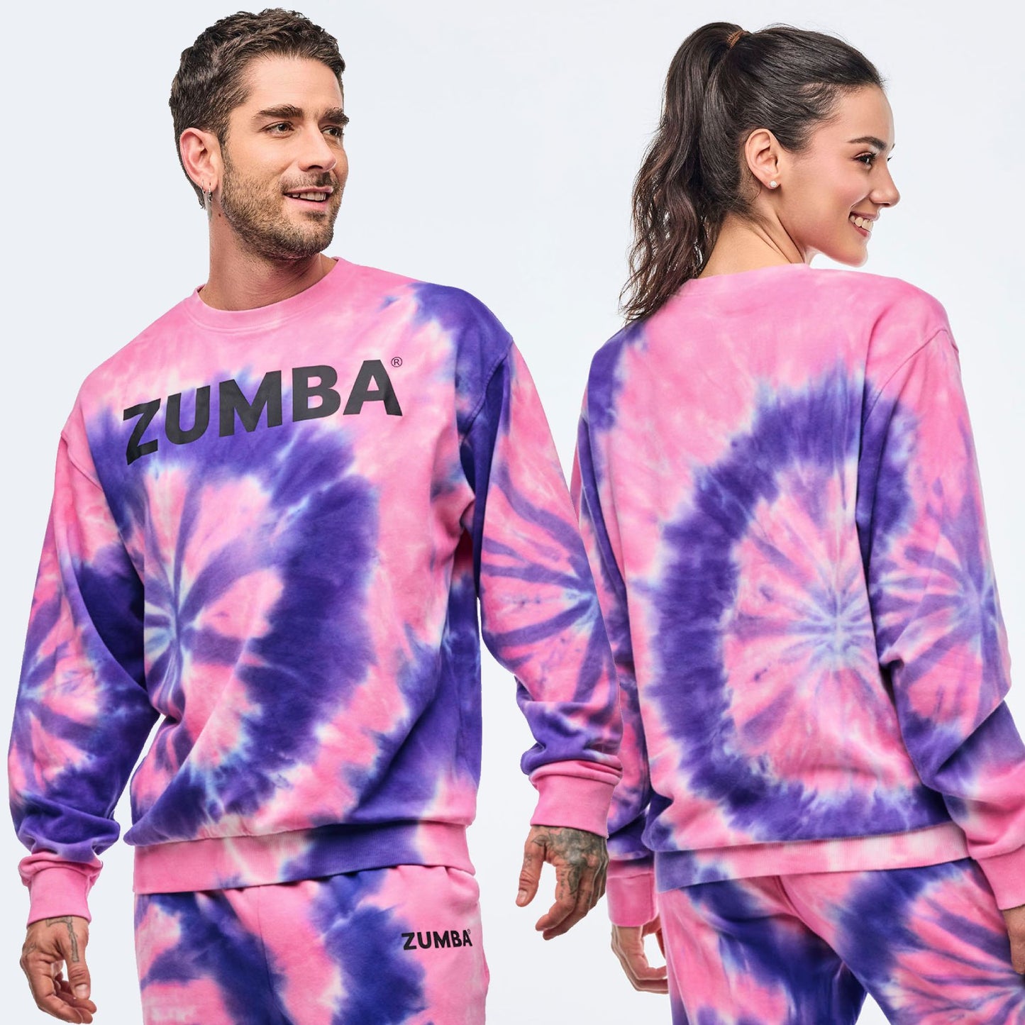 Neon Pullover Sweatshirt - Pink/Purple