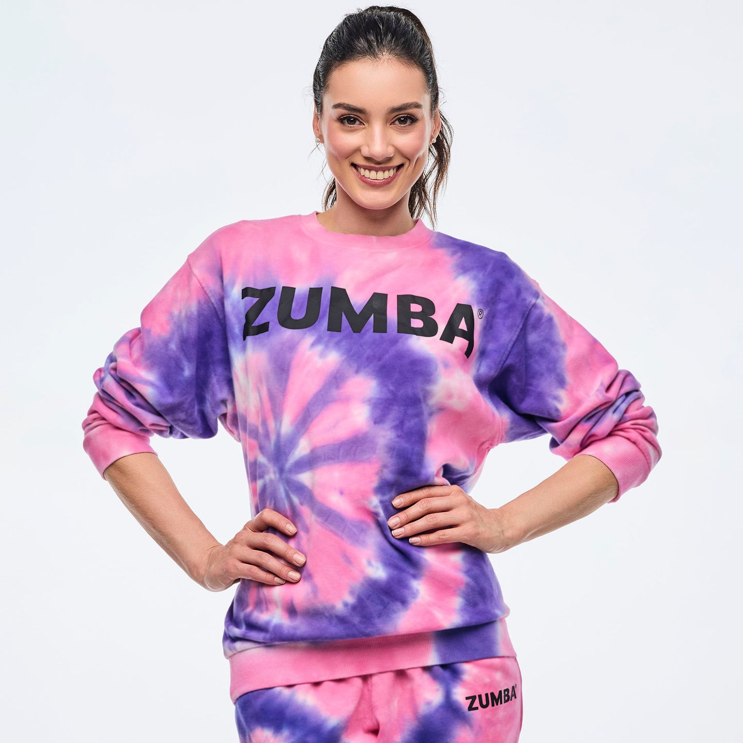 Neon Pullover Sweatshirt - Pink/Purple