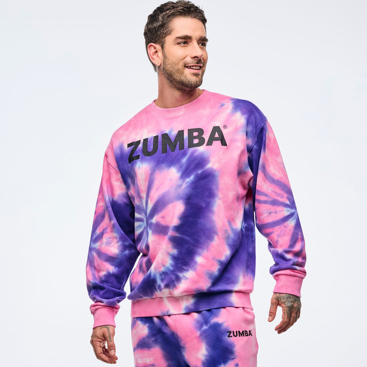 Neon Pullover Sweatshirt - Pink/Purple