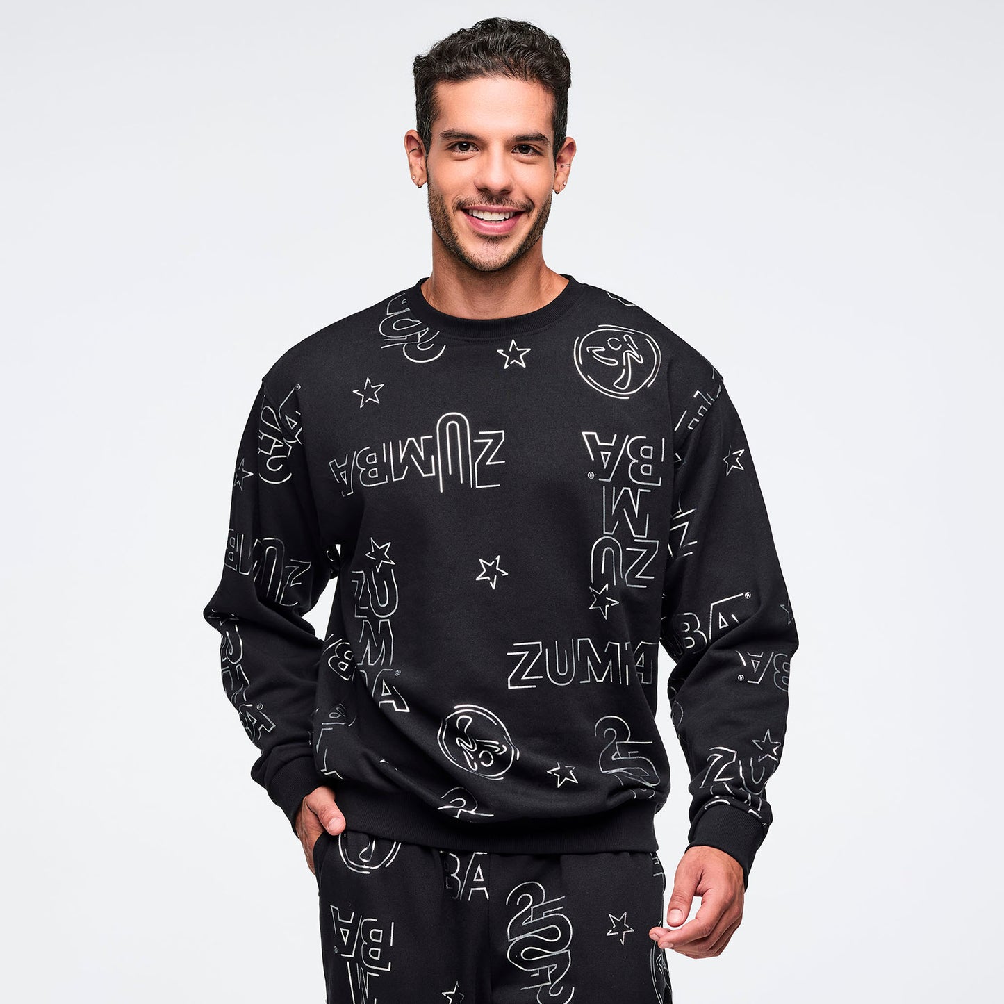 Zumba 25 Unisex Pullover Sweatshirt - Black/Silver Z3T000405