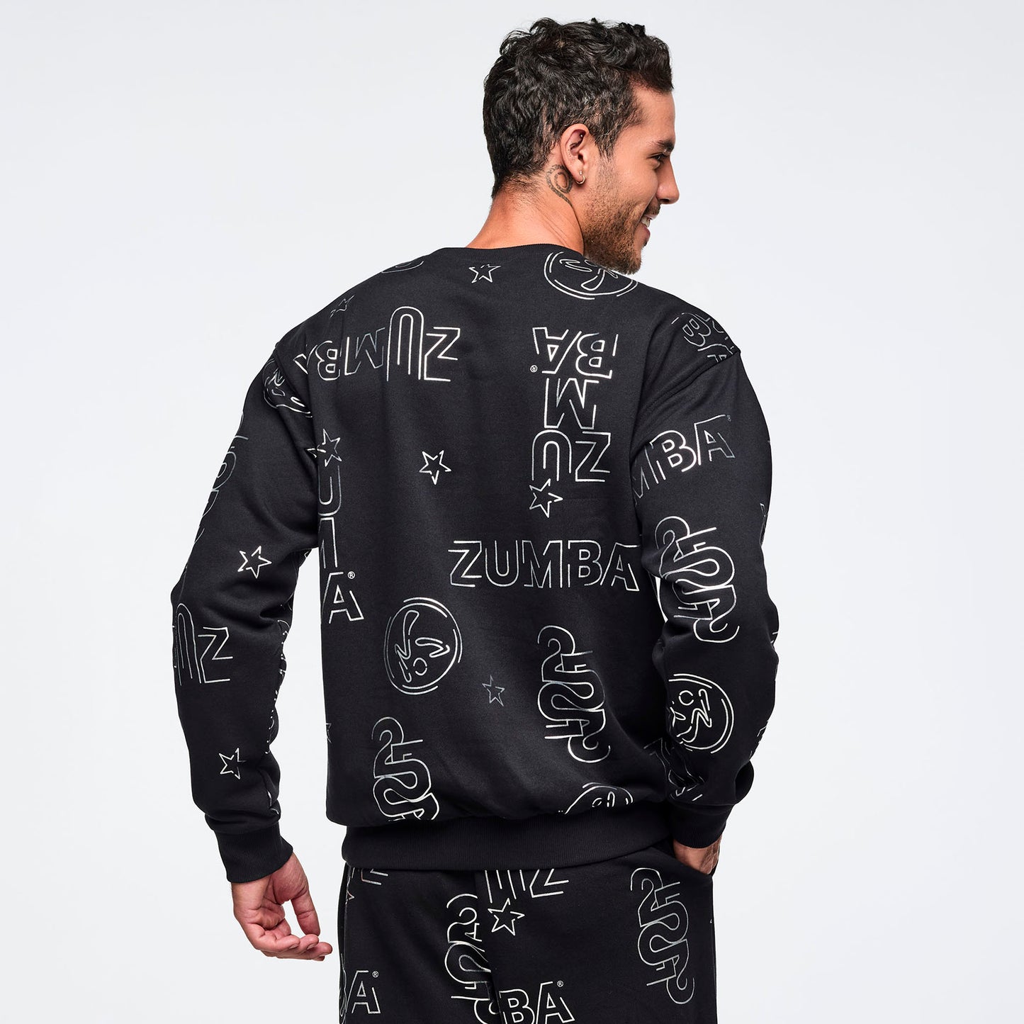 Zumba 25 Unisex Pullover Sweatshirt - Black/Silver Z3T000405