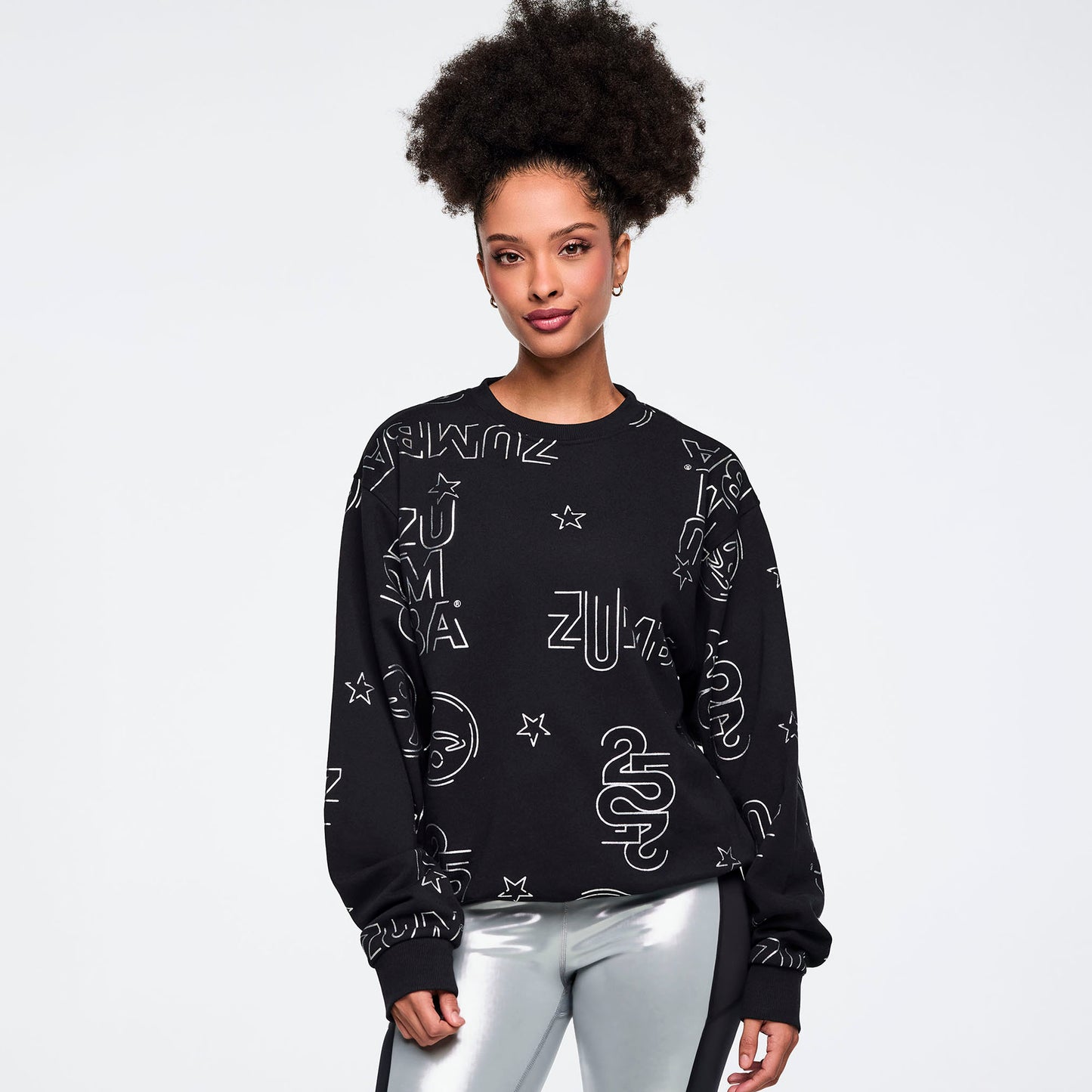 Zumba 25 Unisex Pullover Sweatshirt - Black/Silver Z3T000405