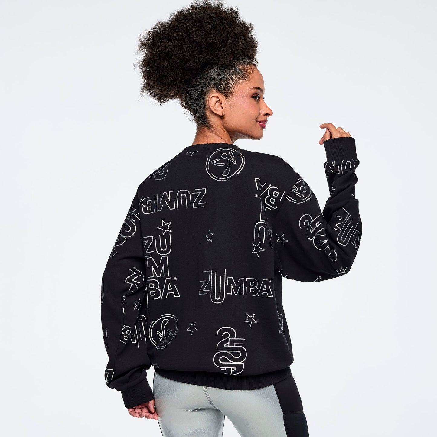 Zumba 25 Unisex Pullover Sweatshirt - Black/Silver Z3T000405