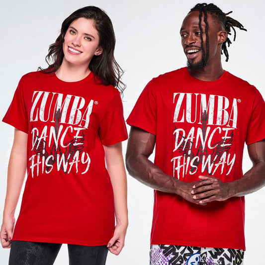 Rock 'n' Roll Unisex Crew Neck Tee - Red Z3T000441