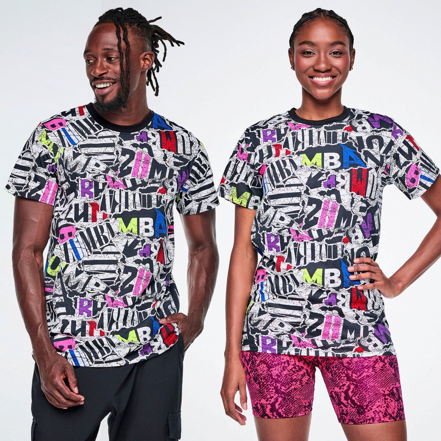 Rock 'n' Roll Unisex Crew Neck Tee - Black/White Z3T000442