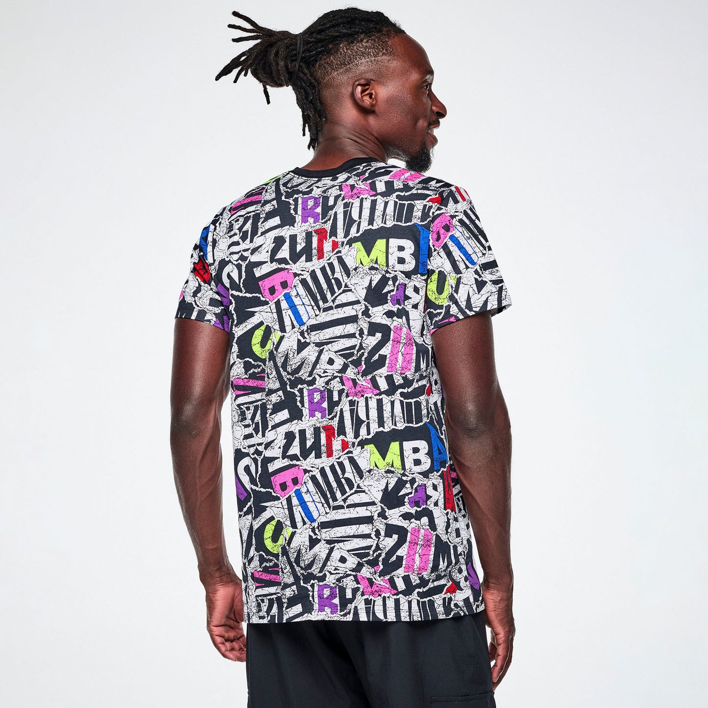 Rock 'n' Roll Unisex Crew Neck Tee - Black/White Z3T000442