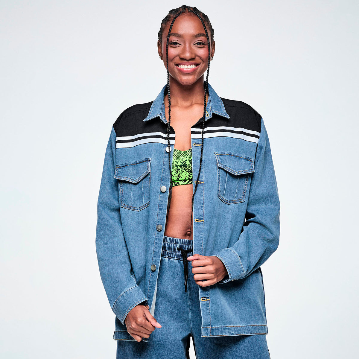 Dale-Z Combo Denim Shacket Z3T000445