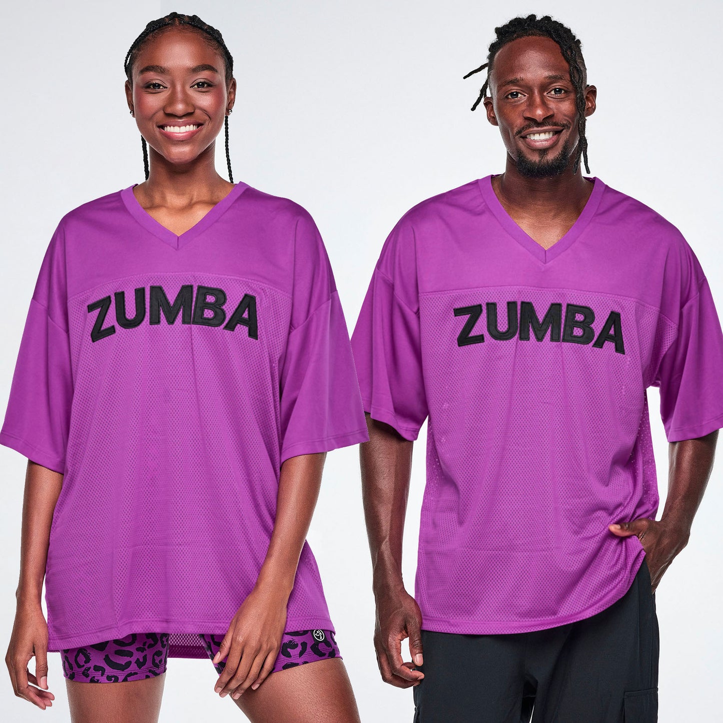Ultrabright Oversized Mesh Sports Jersey - Purple Power