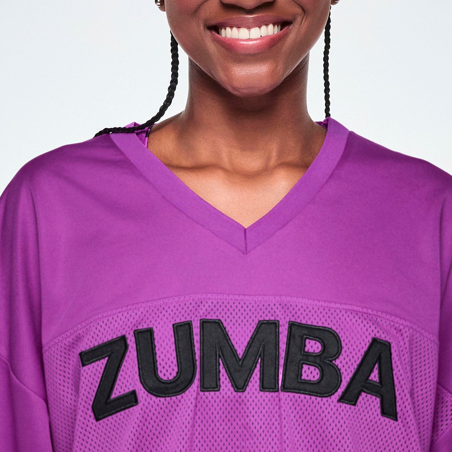 Ultrabright Oversized Mesh Sports Jersey - Purple Power