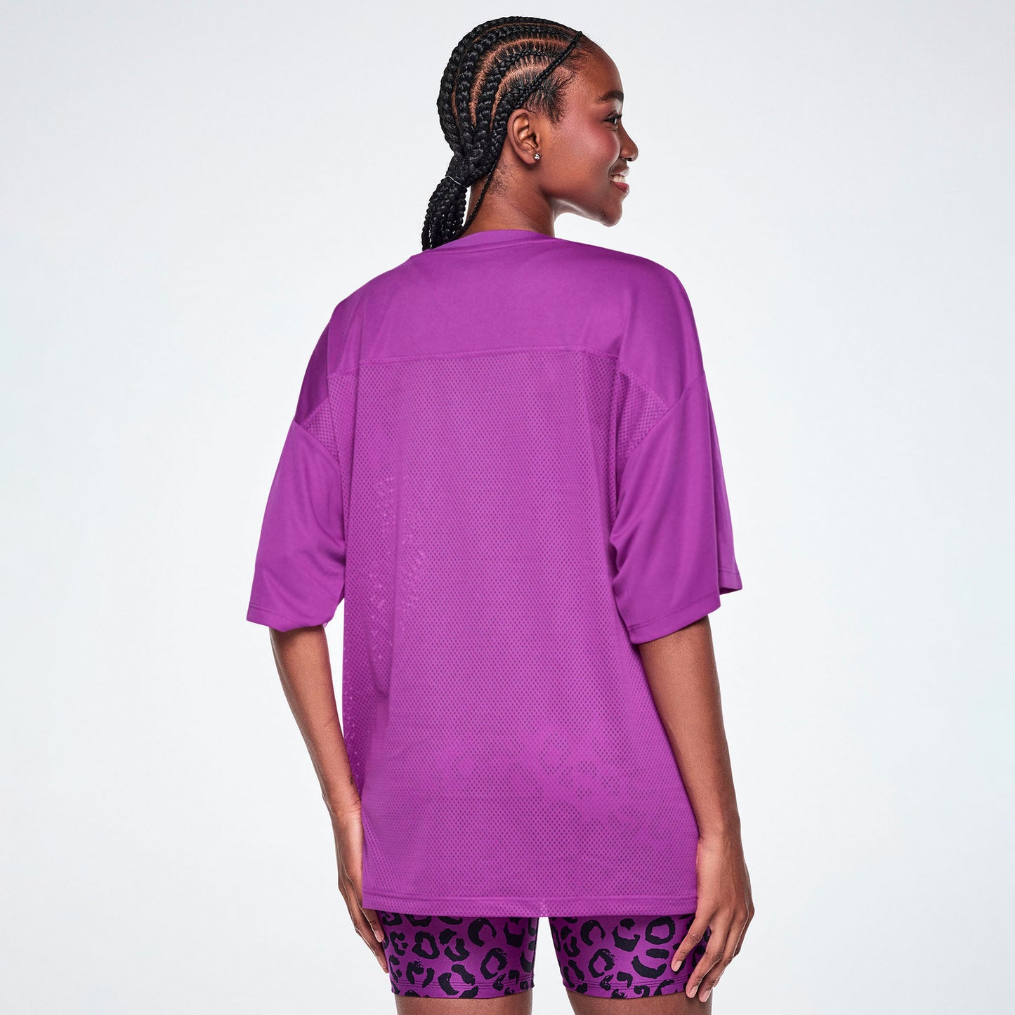 Ultrabright Oversized Mesh Sports Jersey - Purple Power