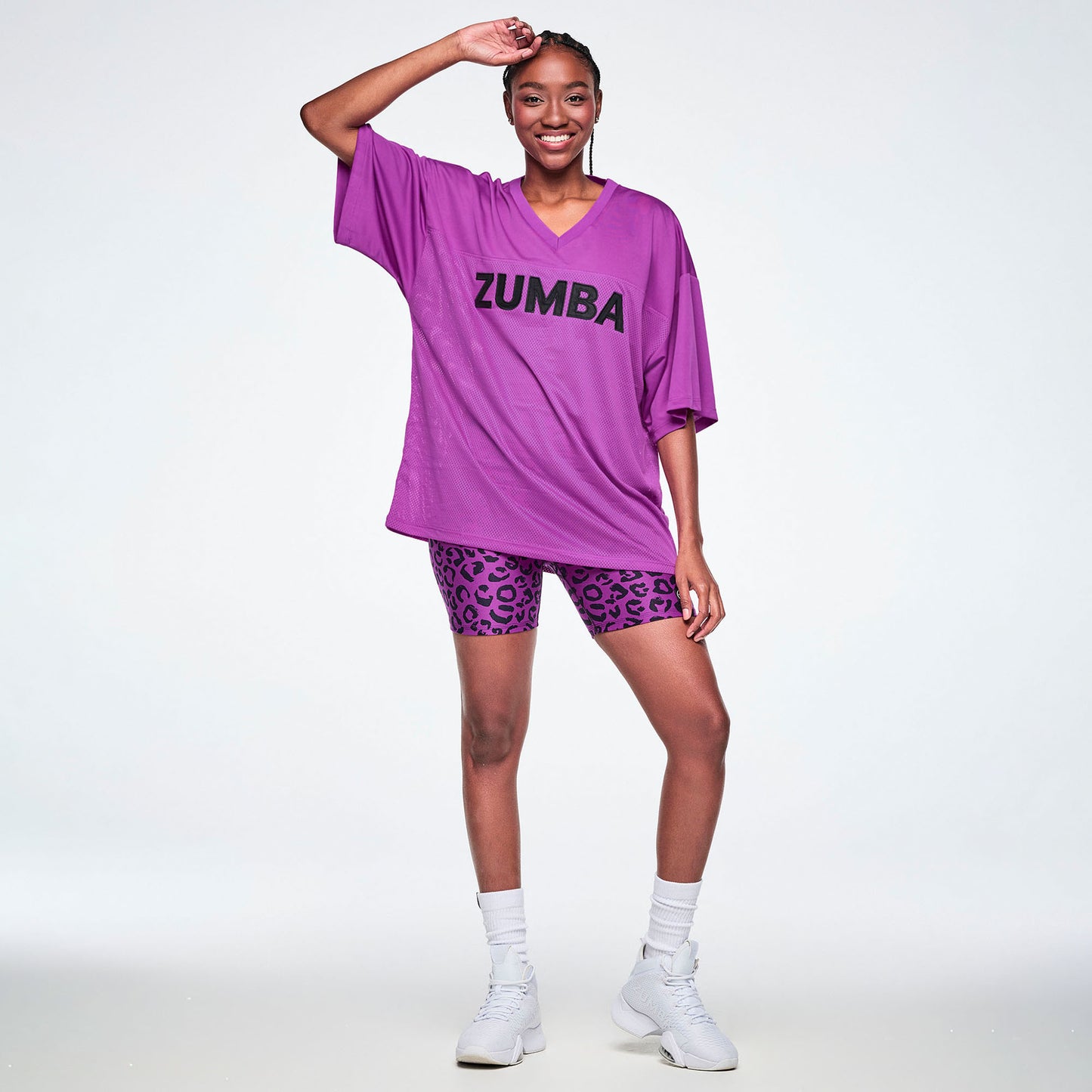 Ultrabright Oversized Mesh Sports Jersey - Purple Power