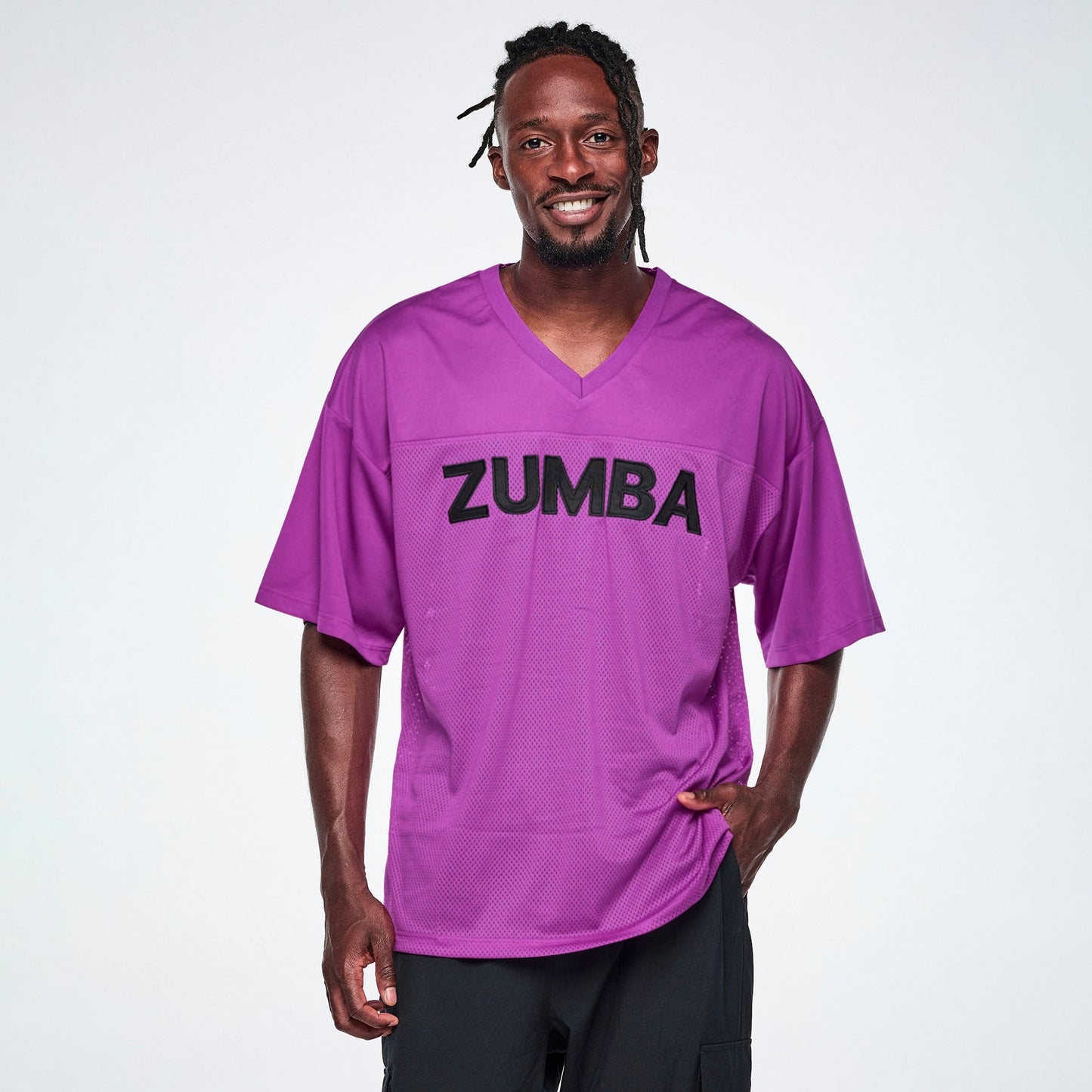 Ultrabright Oversized Mesh Sports Jersey - Purple Power