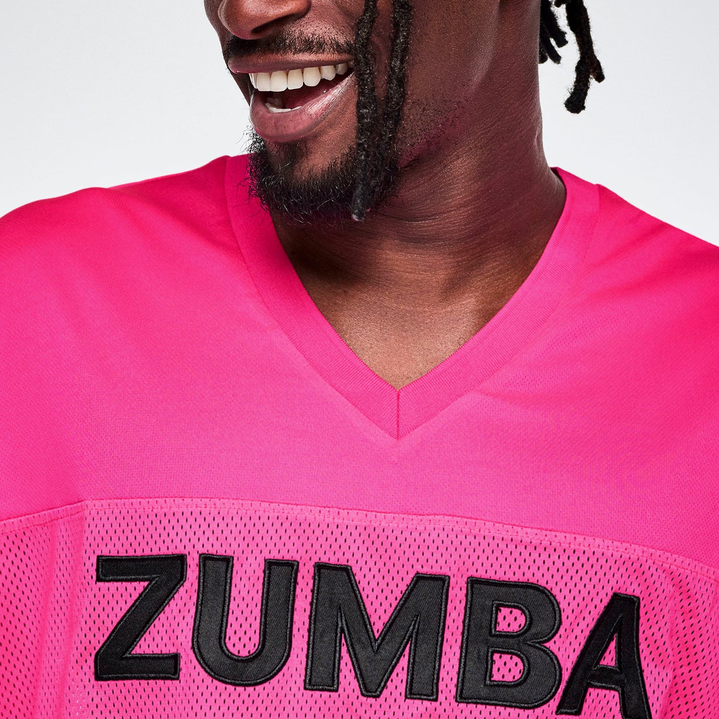 Ultrabright Oversized Mesh Sports Jersey - Shocking Pink